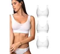 Intimidea - 1-3pcs Bra Silhouette Bra Dentelle Modélisante Sans Armature avec Large Épaule et Détails en Dentelle Art. 110598, 3 pièces blanches, L/XL