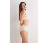 Intimissimi Culotte taille haute en microfibre et dentelle Femme Naturel Taille S