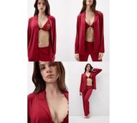 Intimissimi Haut de pyjama manches longues en modal Femme Rouge Taille L