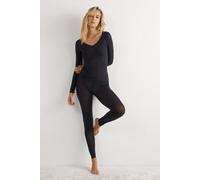 Intimissimi Legging en modal ultra léger avec cachemire Femme Noir Taille S