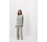 Intimissimi Set de pyjama long ouvert devant en modal avec dentelle Femme Vert Taille L