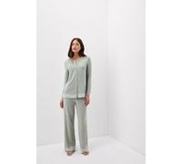 Intimissimi Set de pyjama long ouvert devant en modal avec dentelle Femme Vert Taille S