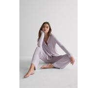 Intimissimi Set de pyjama long ouvert devant en modal avec dentelle Femme Violet Taille L