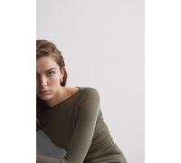 Intimissimi T-shirt manches longues avec cachemire ultra-léger Femme Vert Taille M