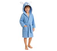 Intimitaly Sommaruga Peignoir de bain pour enfant en tissu éponge avec capuche en forme d'animal, 100 % coton, éponge douce, pour garçons et filles, tailles 3-4, 5-6, 7-8 ans, chien, 7-8 ans