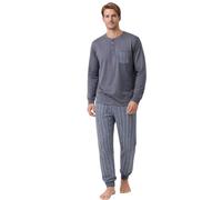 Intimitaly Vanuè Pyjama Homme Coton Long 100% Maillot Manches Longues et Pantalon Léger Respirant Printemps Été, Vs1238 Var-2, XXL