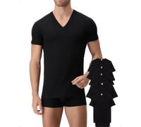 Intimo College 5/10 T-shirt Intime Homme en 100% Pur Coton Peigné Fabriqué en Italie de Qualité Respirante Col en V et Col Rond, XXL