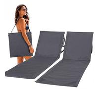 Intimo Living Ensemble de 2 chaises de Plage avec Dossier réglable à l'infini - Les Tapis de Plage remplis de Mousse de Confort sont Ultra-légers et Peu encombrants, repliables - Gris