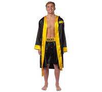 INTIMO Rocky Balboa Ensemble peignoir et short en satin pour homme, Étalon italien, Large-X-Large