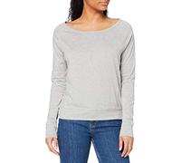 Intimuse sweater femme gris, joli sweat-shirt dos-nu avec bords-côtes et col rond