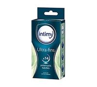 INTIMY - 14 Préservatifs Ultra-Fins - Préservatifs Lubrifiés Avec Réservoir - Sensation Seconde Peau - Surface Lisse - Latex de Qualité Supérieure - Sans Parfum