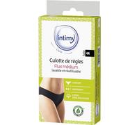 INTIMY CARE - Culotte de Règles Taille 44 - Flux Medium - Culotte Menstruelle 95% Coton Bio Lavable/Réutilisable - 1 Unité