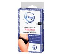 Intimy Care - Culotte Menstruelle Spécial Nuit- Taille 36/38 - Ultra-Absorbante - Lavable et Réutilisable - Protection Nuit - Confort Polyamide - Lavable en machine