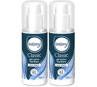 INTIMY - Gel Lubrifiant Intime Classic - 150 mL - MAXI FORMAT - Formulé à base d'eau - Sans parfum - Sensation Douceur - Compatible avec les Préservatifs - Fabriqué en France (Lot de 2)
