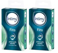 INTIMY - Préservatifs fins, x28 - Préservatifs Lubrifiés Avec Réservoir - Surface Lisse - Latex de Qualité Supérieure (Lot de 2)