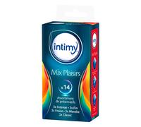 Intimy préservatifs lubrifiés mix plaisirs, 14 unités