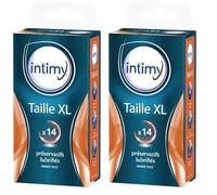 INTIMY - Préservatifs taille XL, x14 - Préservatifs Lubrifiés Avec Réservoir - Surface Lisse - Latex de Qualité Supérieure (Lot de 2)