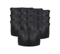 Intirilife 10x Sac de Plantation en Tissu Non tissé 38 litres -10 Gallon- 40 x 30 cm- Cache-Pot pour Plantes avec poignées pour Jardin, Serre - bac de Plantation Vase de Plantation Sac de Plantation