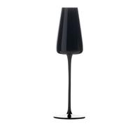 Intirilife 2x flûte à champagne avec design moderne en noir- 220 ml de contenance - flûte à champagne Prosecco verre cristal résistant au lave-vaisselle antichoc