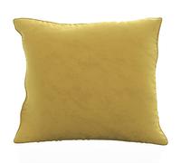 Intirilife 2X Housse de Coussin décorative en Velours 40x40 cm en Jaune - pour Le Salon, la Chambre à Coucher, Le canapé, Le Bureau, la cafétéria ou la Salle d'attente
