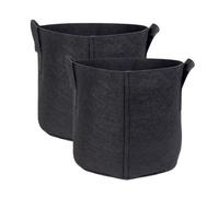 Intirilife 2X Sac de Plantation en Tissu Non tissé 20 litres -5 Gallon- 30 x 25 cm - Cache-Pot de Plantes avec poignées pour Jardin, Serre - Bac de Plantation Sac de Plantation Sac de Pommes de Terre