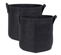 Intirilife 2X Sac de Plantation en Tissu Non tissé 26 litres -7 Gallon- 35 x 30 cm - Cache-Pot de Plantes avec poignées pour Jardin, Serre - Bac de Plantation Sac de Plantation Sac de Pommes de Terre