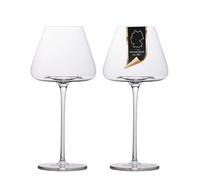 Intirilife 2x verre à vin au design moderne - 600 ml de contenance - vin blanc verre à vin rouge calice résistant au lave-vaisselle verre cristal antichoc