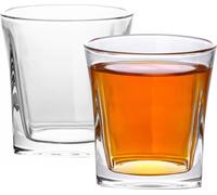 Intirilife 2x verre à whisky en CRISTAL CLAIR 'VINTAGE' - Old Fashioned verre à whisky en cristal sans plomb dans le design Sculpture convient parfaitement au lave-vaisselle pour scotch, bourbon, whis
