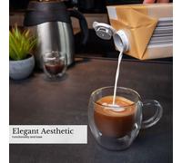 Intirilife 2x verre thermique à double paroi set en 100 - 150ml - verre thermique soufflé à la bouche isolé verre à latte macchiato verre à espresso verre à thé verre à café avec anse
