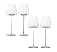 Intirilife 4x Verre à vin au design moderne - Capacité de 500 ml - Verre à vin rouge vin blanc, calice, lavable au lave-vaisselle, verre en cristal, résistant aux chocs