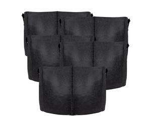 Intirilife 5X Sac de Plantation en Tissu Non tissé 75 litres -20 gallons- 55 x 30 cm - Cache-Pot de Plantes avec poignées pour Le Jardin, la Serre - bac de Plantation Sac de Plantation