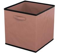 Intirilife 6x boîte de rangement pliable en tissu marron - 26.7 x 26.7 x 28 cm - boîte de collecte multifonctionnelle à combiner avec des armoires ou des étagères