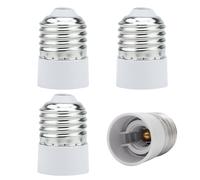 Intirilife Adaptateur de culot de lampe E27 vers E14 en BLANC- 4x adaptateurs de lampe pour convertir une lampe E14 en culot E27 -Set de 4 convertisseurs pour culot de lampe LED lampes à incandescence
