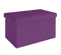 Intirilife Banc Pliable 49x30x30 cm en Vert - Cube de siège avec Couvercle et Espace de Rangement en Tissu avec Creux - Sitzcube Repose-Pieds Pliable Coffre de Rangement Coffre Pouf