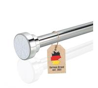Intirilife Barre télescopique en ARGENT 120-227 cm- Barre extensible, inox, réglable, antidérapante, polyvalente sans percer ni visser- Barre de serrage Barre de rideau de douche Barre de rideau