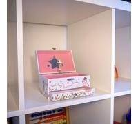 Intirilife Boîte à bijoux avec boîte à musique Ballerine - 17.8 x 11.3 x 9.5 cm - Boîte à bijoux pour filles Boîte de rangement avec musique pour enfants