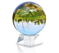 Intirilife Boule de Verre avec Support en Clair Cristal 100 mm - Boule de Cristal avec Support en Verre idéal pour la Photographie, la Méditation, la Décoration et Plus - Boule à Photos Décoratif