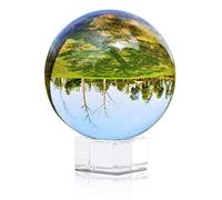 Intirilife Boule de Verre avec Support en Clair Cristal 50 mm - Boule de Cristal avec Support en Verre idéal pour la Photographie, la Méditation, la Décoration et Plus - Boule à Photos Décoratif