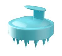 Intirilife Brosse de massage du cuir chevelu en silicone pour cheveux secs et humides en bleu - massage de la tête, brosse pour cuir chevelu, brosse à cheveux pour faire pénétrer le shampooing, massag