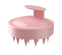 Intirilife Brosse de massage du cuir chevelu en silicone pour cheveux secs et humides en rose - massage de la tête, brosse pour cuir chevelu, brosse à cheveux pour faire pénétrer le shampooing, massag