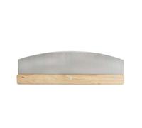 Intirilife Coupe-pizza professionnel en brun Hachoir avec lame en acier inoxydable - 35.3 x 10.8 x 2 cm - Grand couteau à pizza Couteau à herbes avec protège-lame