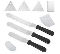 Intirilife Ensemble de 9 pièces en acier inoxydable avec grattoir de cuisine et spatule à gâteau pour la pâtisserie - et la