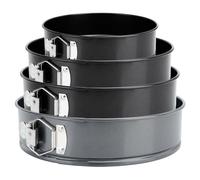 Intirilife Ensemble de moules à charnière 4 pièces de différentes tailles - Moule à gâteau, moule à gâteau, antiadhésif 230 degrés