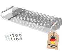 Intirilife étagère de douche en inox de 60 x 13 cm - panier de douche étagère de salle de bain avec gouttières pratiques à percer pour la salle de bain et la cuisine