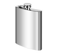 Intirilife Flasque pratique en acier inoxydable Flacon de boisson en argent avec une capacité de remplissage de 250 ml - Pour emporter des rafraîchissements en déplacement