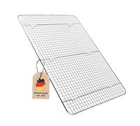 Intirilife Grille de Refroidissement multifonctionnelle en Acier Inoxydable Grille de Cuisson argentée de 42 x 29.5 cm - pour la Cuisson Griller et Refroidir
