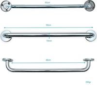 Intirilife inox poli miroir Porte-serviettes longueur 50cm 19mm diamètre de la tige - Barre porte-serviettes Salle de bain Sauna Cuisine