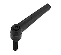 Intirilife Levier de serrage M8 en 7 longueurs / Ecrou de serrage M8 en acier galvanisé - Poignée de serrage Ecrou de serrage Poignée de fermeture - Poignée réglable en noir - Taille M8x25mm