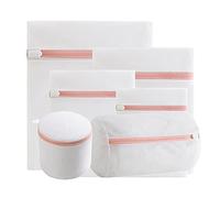Intirilife Lot de 6 filets à linge sacs à linge de différentes tailles en polyester blanc - 50 x 60/40 x 50/30 x 40/25 x 25/15 x 17/33 x 22 cm - Pour protéger le linge délicat