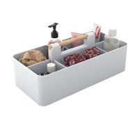 Intirilife Make Up Organizer en gris - Boîte de rangement pour cosmétiques de beauté avec 5 compartiments pour le rangement du maquillage - Idéal aussi comme organiseur de bureau ou pour les ustensile